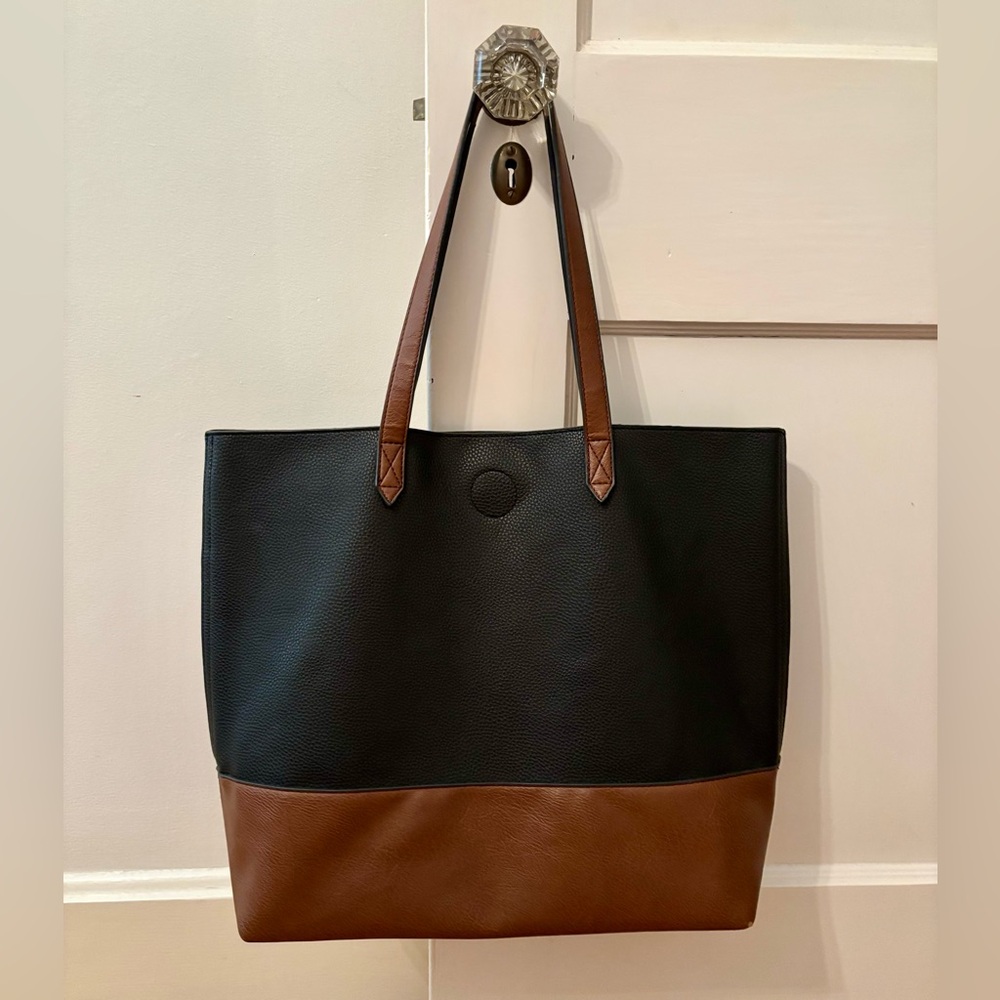 Seven Days Black and Brown Tote Bag